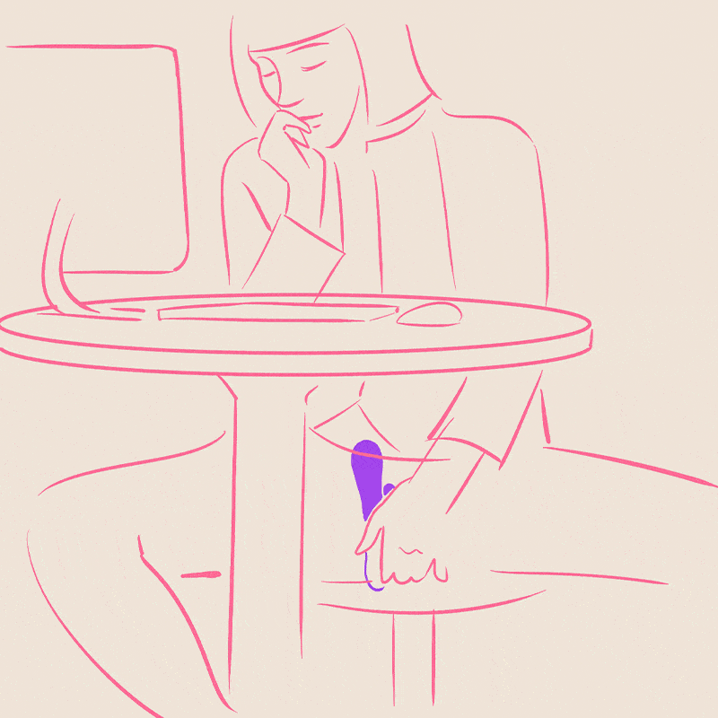 ilustracion de mujer masturbandose con un vibrador